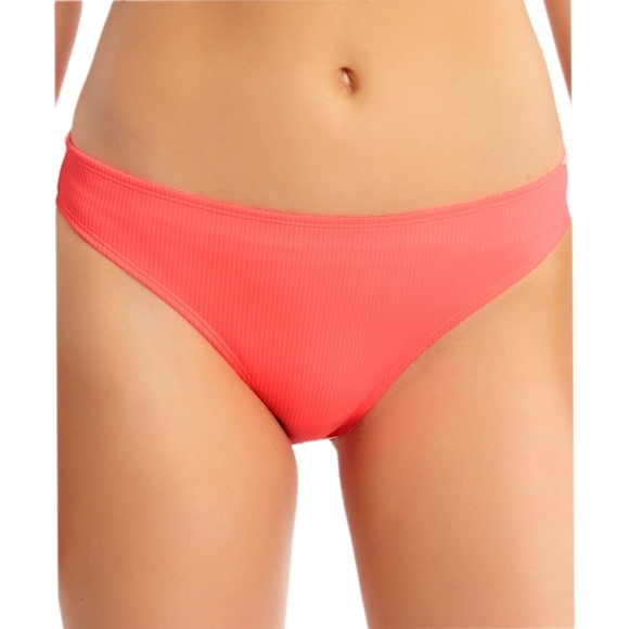 CALIFORNIA WAVES Women Stretch Lined Coverage Ribbed Hipster Swim Bottom, XS - Picture 1 of 3